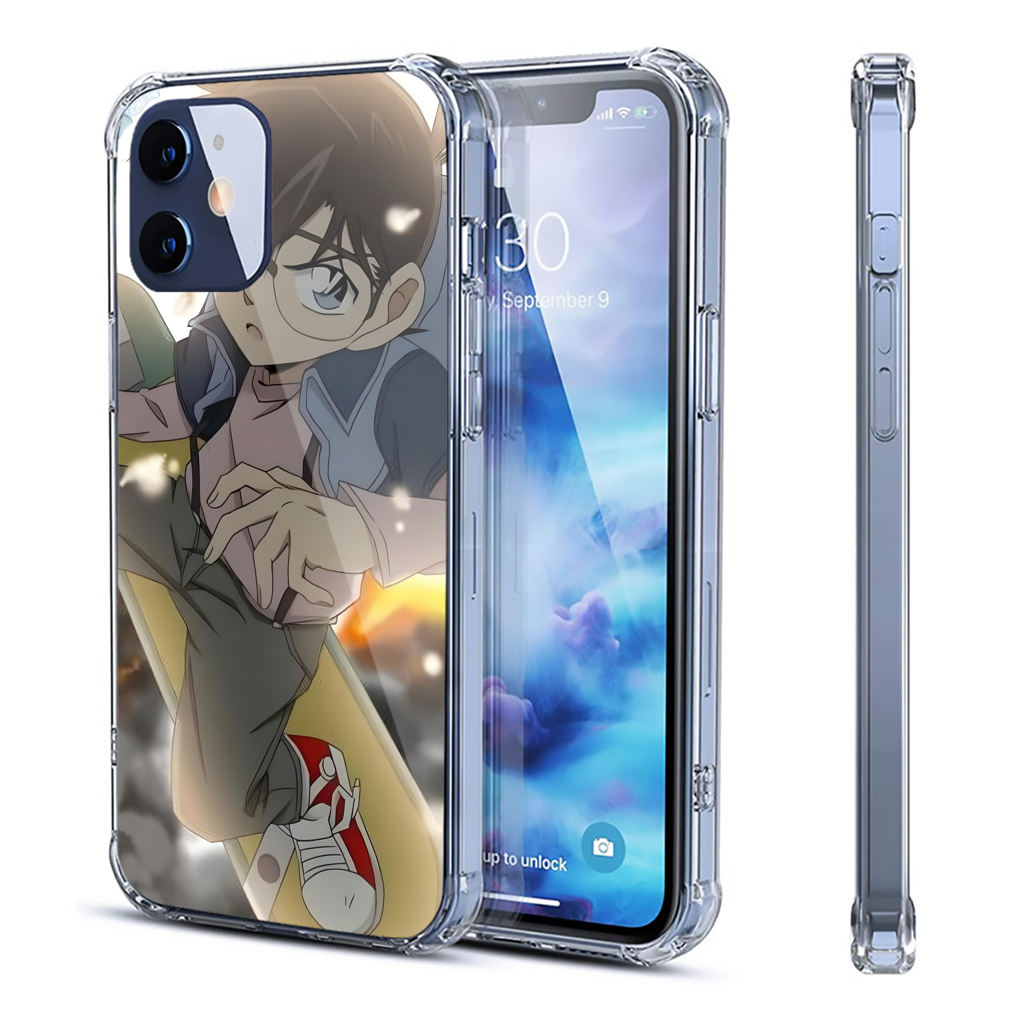 （画像用） 名探偵コナン Detective Conan 【iPhone 12シリーズ対応】透明スマホケース（クリアソフトケース）